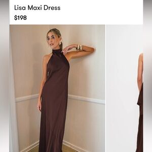 Show Me Your MuMu Chocolate Halter Maxi Dress